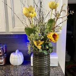 Large Vase With Flowers