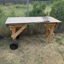 Mobile Work Bench With Goodyear Tires