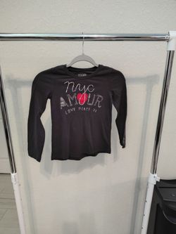 77kids by American eagle, black long sleeve shirt, girl's, size XS (5/6)