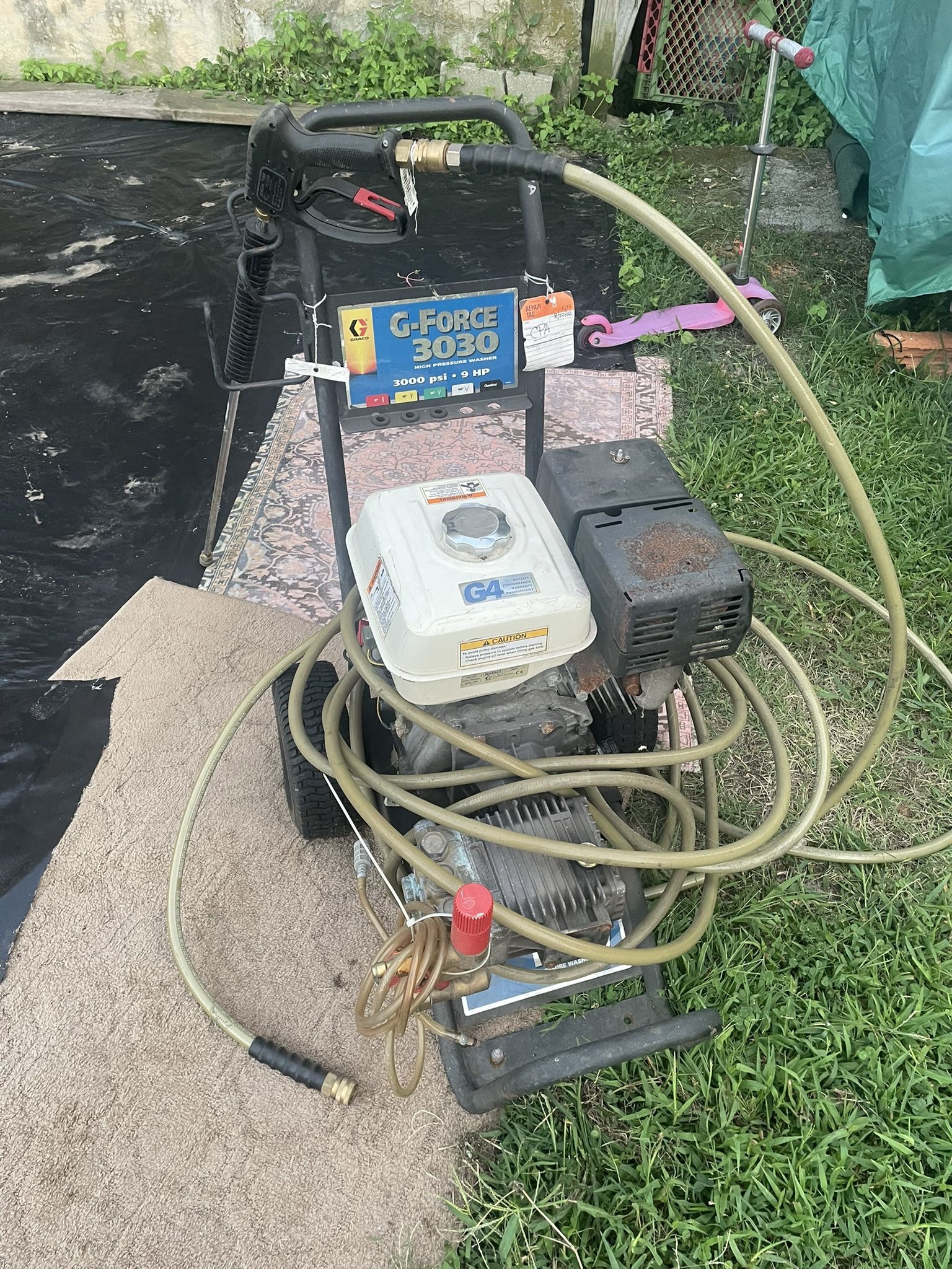 G Force Gx270 Honda 9.0 Pressure Washer
