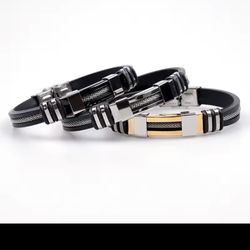 New Vintage Bracelets for Men Hot Selling Stainless Steel Snake Chain Bracelet Silicone