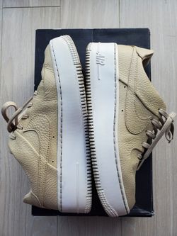 Nike Air Force 1 Sage Low 2 ( Tan Leather, Women's Size 7.5)