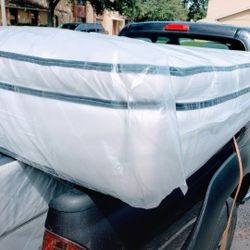 king size new thick pillow top bed can deliver