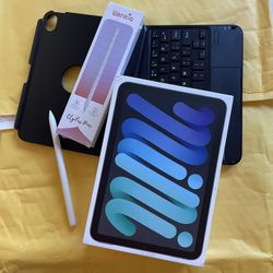 Apple ipad Mini 6th Generation (2021 model) 256GB With Box, keyboard, pencil & Accessories 