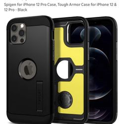 Spigen for iPhone 12 Pro Case, Tough Armor Case for iPhone 12 & 12 Pro - Black