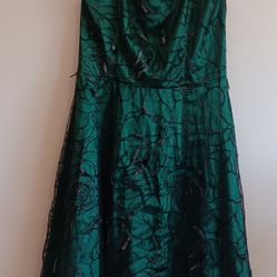 Beautiful Fancy Green Dress Size Large 