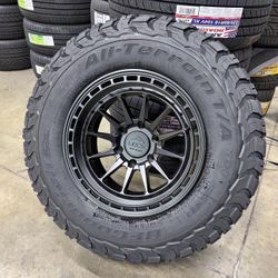 Lock Off-Road Baja Matte Black 17" Wheels 275/70R17 BFGoodrich All Terrain TA ko3 Tires Package Deal