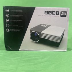 Grey and White LED projector HDXinda RGB Pixels Support multimedia 