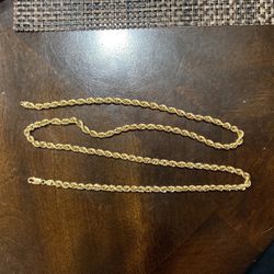 28in 14k Gold Rope Chain