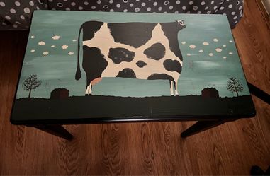 Hand painted country style table/ bench