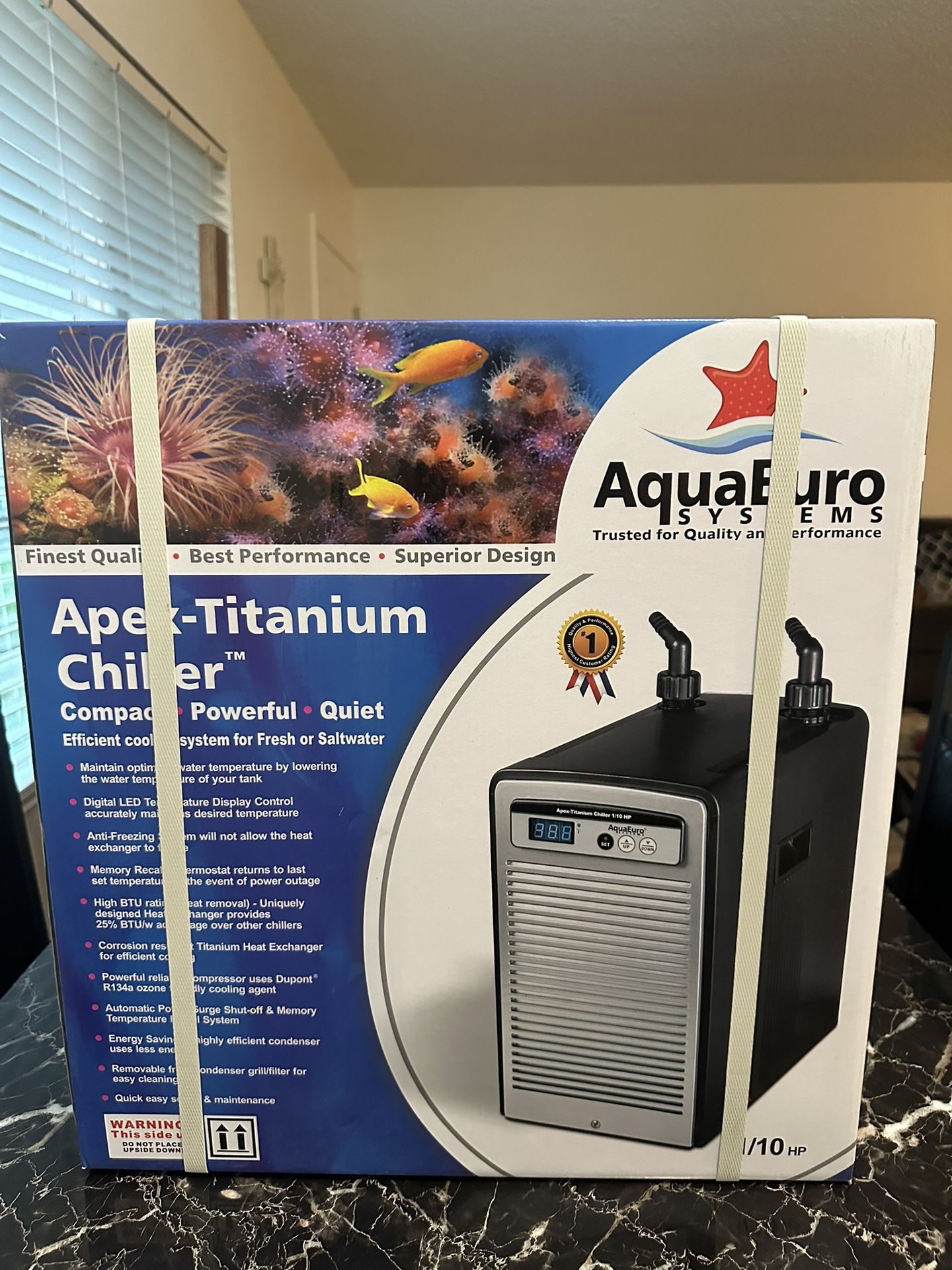 Aqua Euro USA Max Chill 1/10 HP Titanium Water Chiller