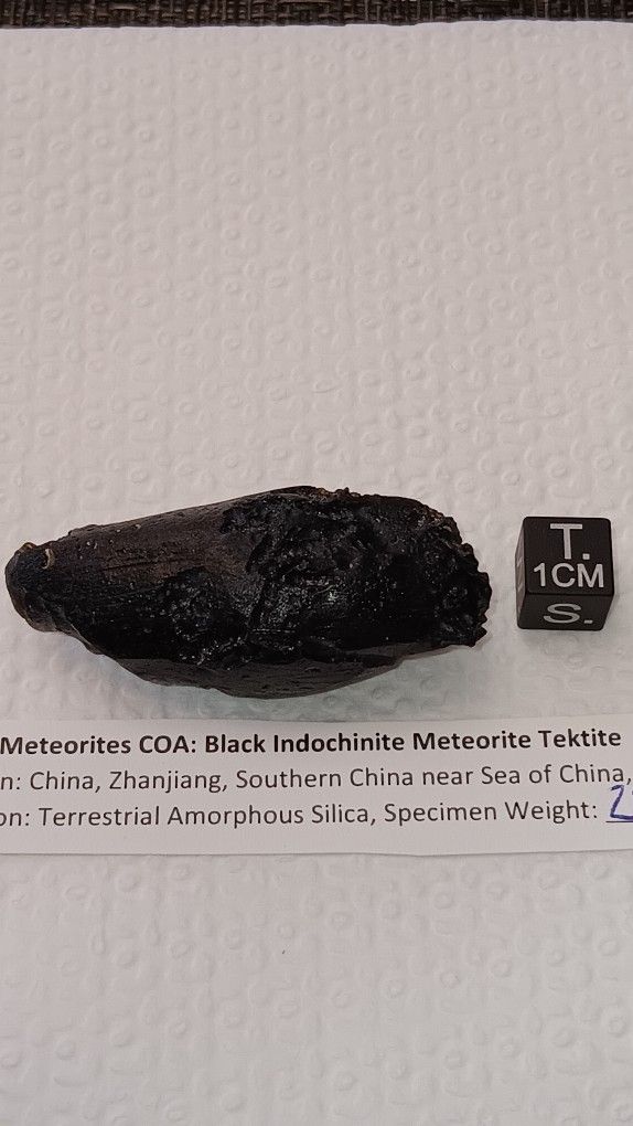 EXQUISITE Black Indochinite Meteorite Impactite/Tektite 28.3 grams