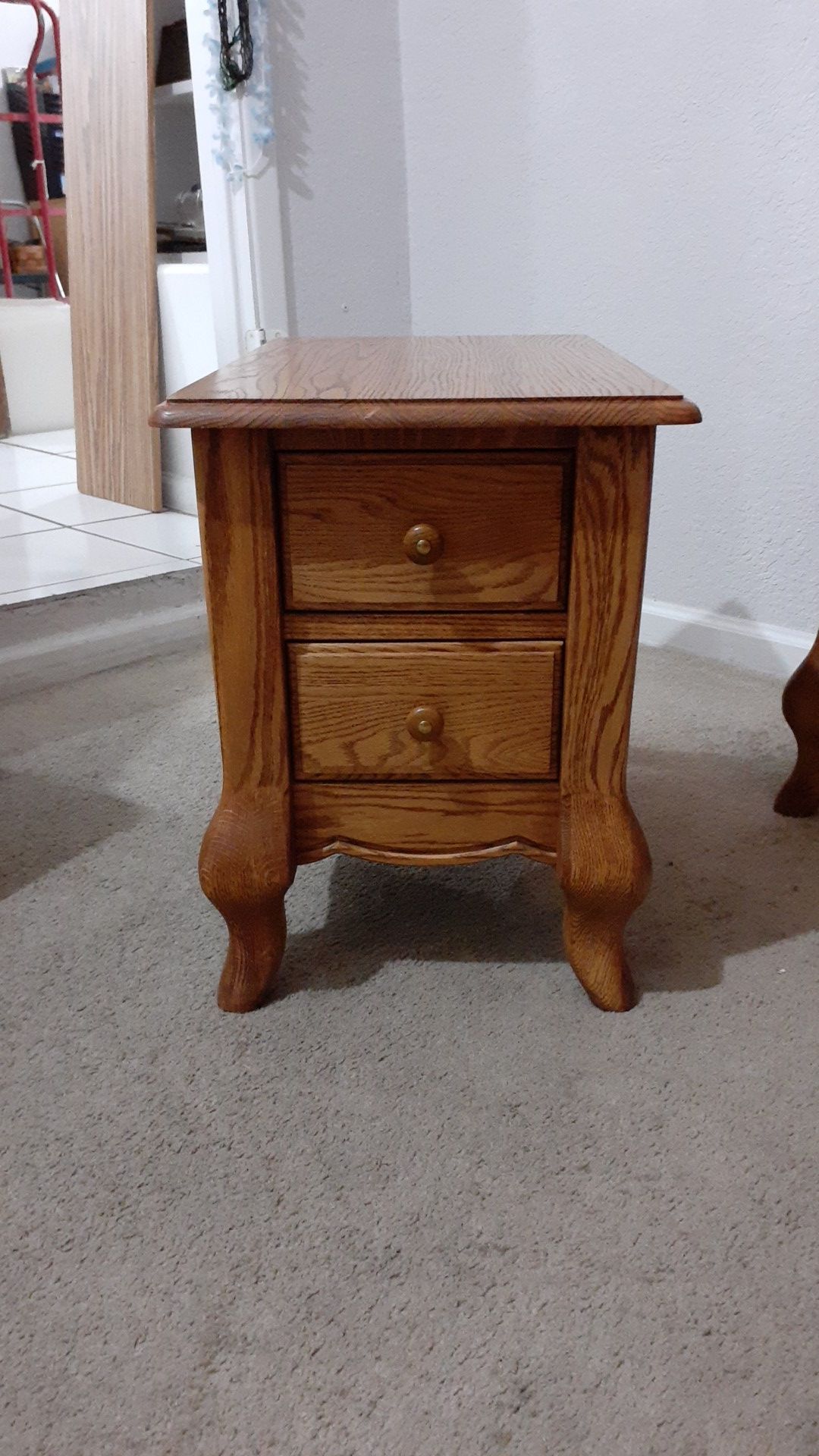 All wood nightstand/ end table