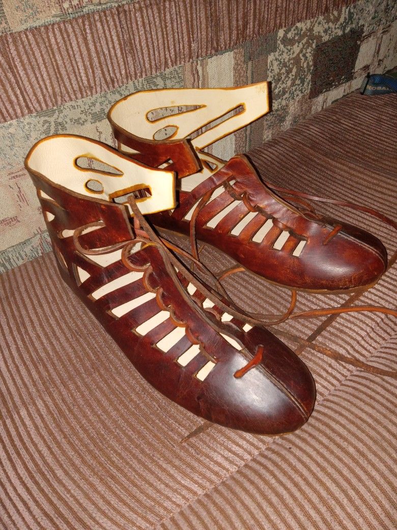 Ancient Roman Army Calcei Leather Boots Sz 12
