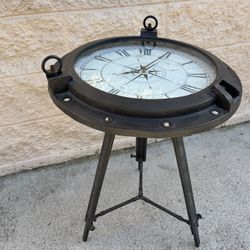 Nautical Clock Compass Table 