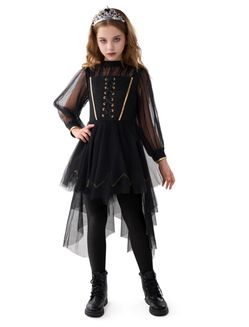 Girls size 7-8 yrs Dark Princess Costume