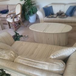 Marble Coffee Table  48 X 26 X 19