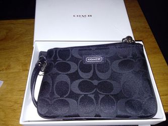 Black coach wristlet
