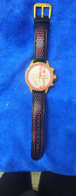 Invicta 19906 S1 Rally GMT Chronograph Black Leather White-Red Dial Men's Watch