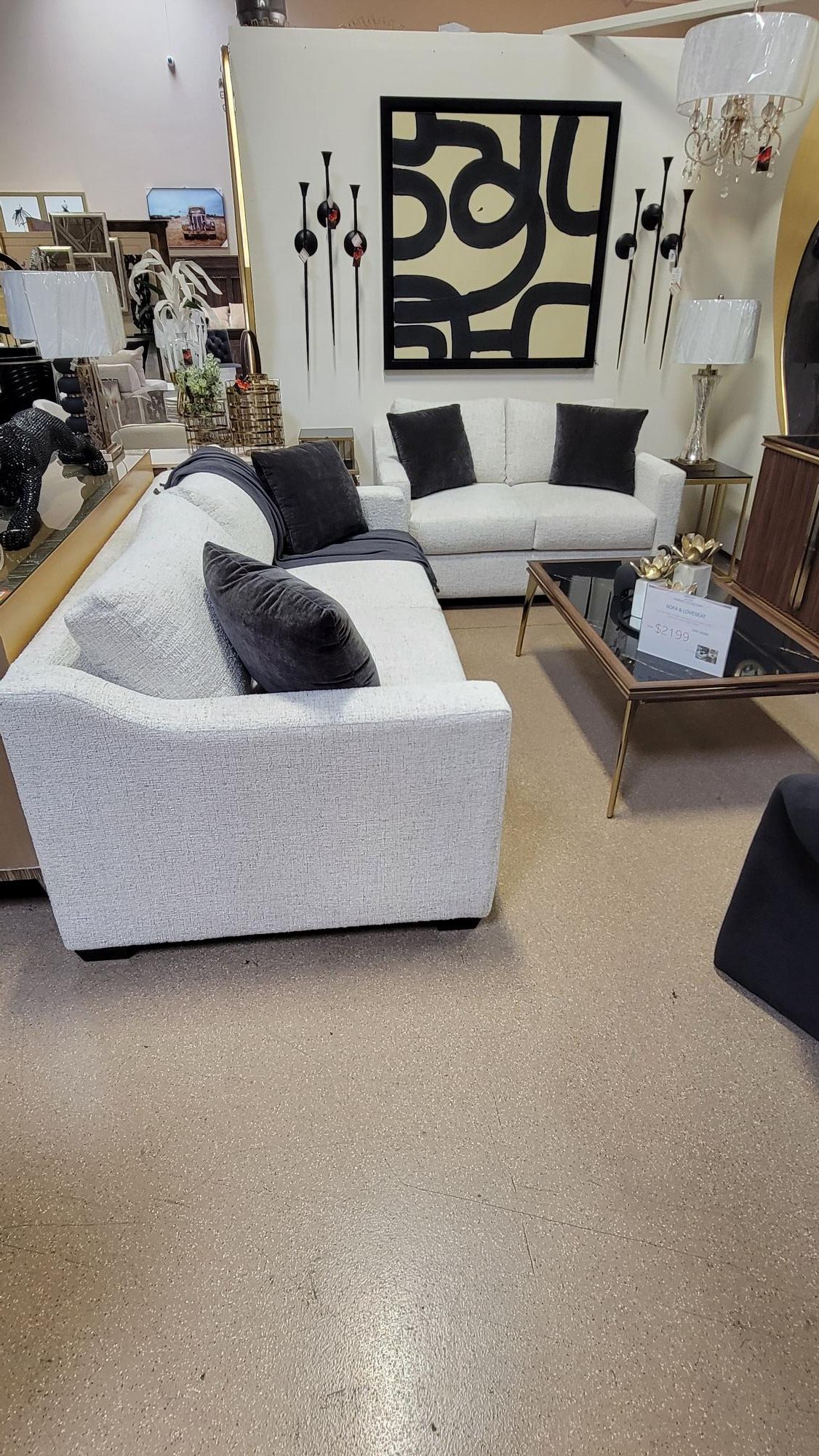 Modern Sloped Arm Sofa & love Seat. Multiple color options