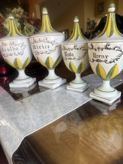 Antique Italian Apothecary Medicine Jars