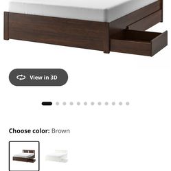Full/Double IKEA Bed Frame - Brown - Used