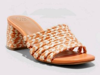 Universal Thread Rachel Sandal Braided Woven Strap & Block Heel Women's Size 8.5
