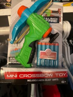 Mini Crossbow Toy with Accu-Blast Darts