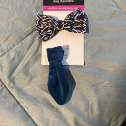 Dog Collar Tie And Bow & Squeeky Christmas Toy 10$set