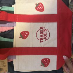 Trader Joes Mini Red Tote Bag