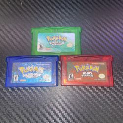 Nintendo Gameboy Advance Pokemon Emerald Ruby Sapphire Authentic Dry Batteries