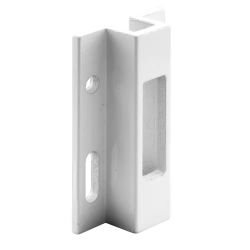 Prime-Line Aluminum Sliding Door Lock Keeper, White
