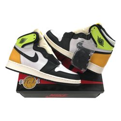 Size 6Y - Jordan 1 Retro High OG Volt Nike 6 Youth Swoosh Travis NEW!