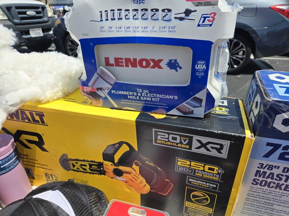 Dewalt Chain Saw,Icon Wrenches, Quinn 72 Pices,kobalt Suckets,lenox 13 PC Set