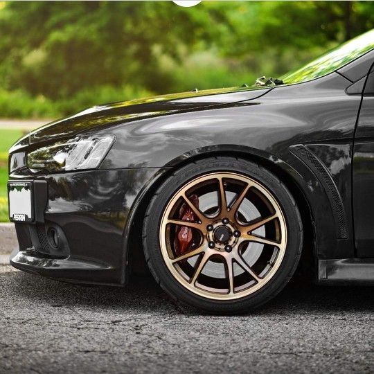 Konig Freeform Radium Bronse 19 9.5s 35off set and Michilen Pilot sport 255 40 R19s