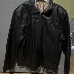 Leather Jacket, Size Medium 