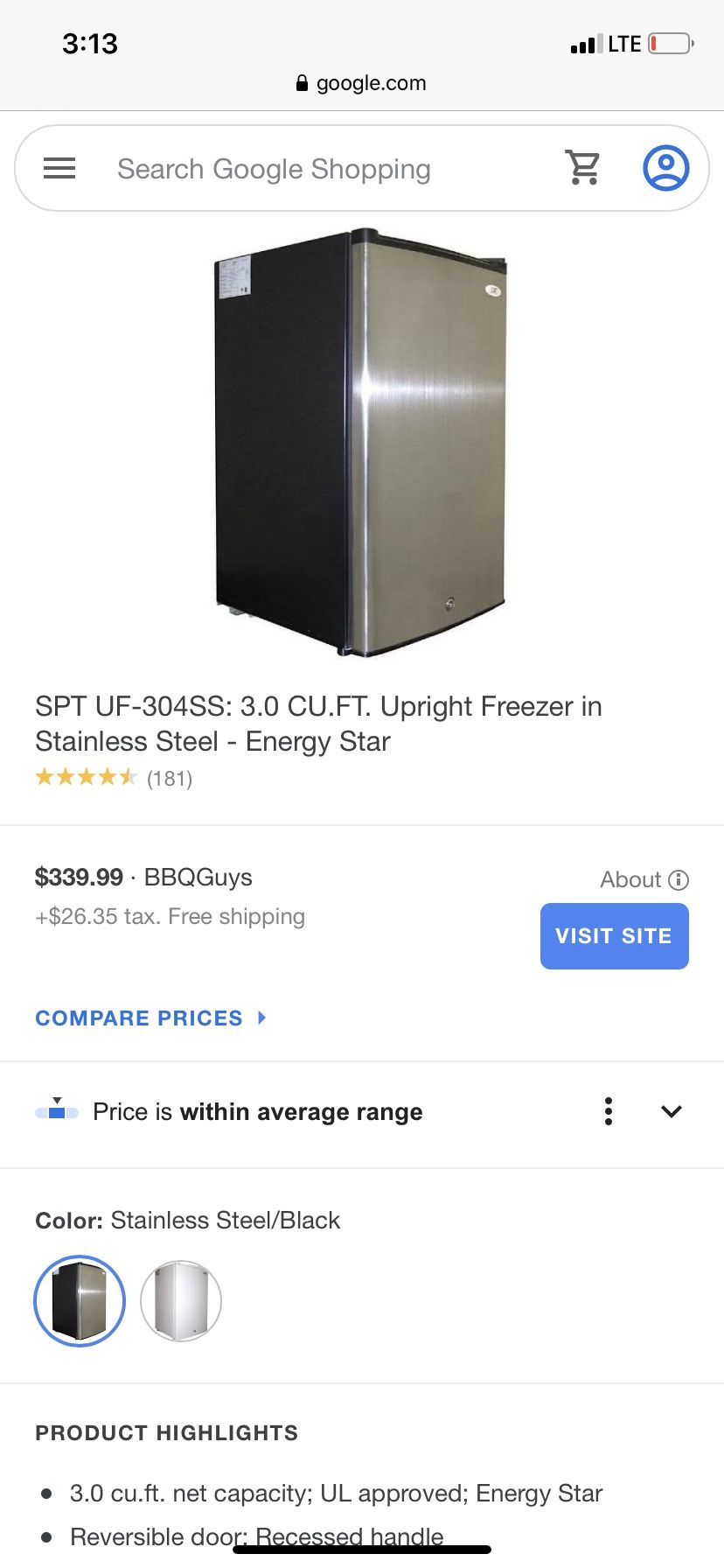 Medical freezer