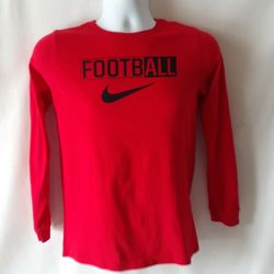 Nike football men's red long sleeve graphic T-shirt size L