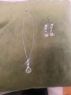 Swarovski necklace and earrings
