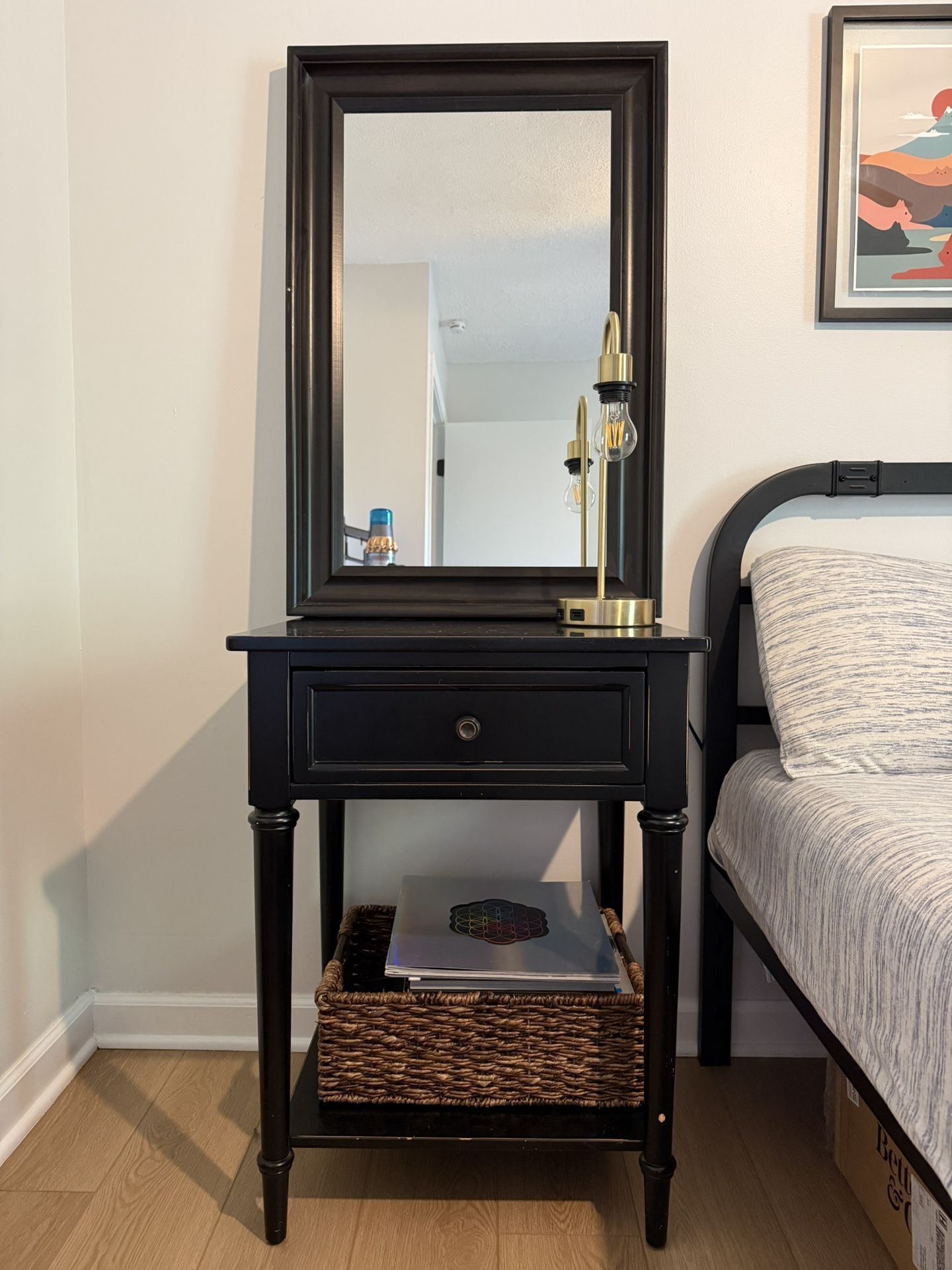 Night Stand And Mirror
