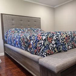 Queen Bed Frame and Mattress Set.
