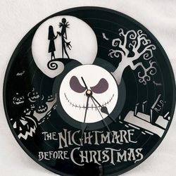 Nightmare Before Christmas Vinyl Clock