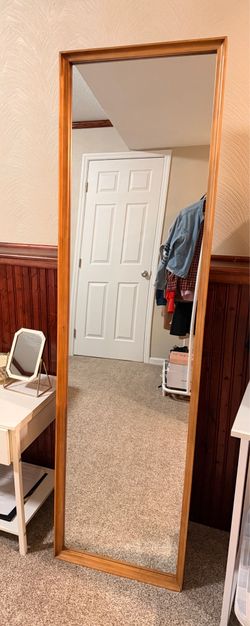 Full-Length Floor Mirror (Wood Frame)