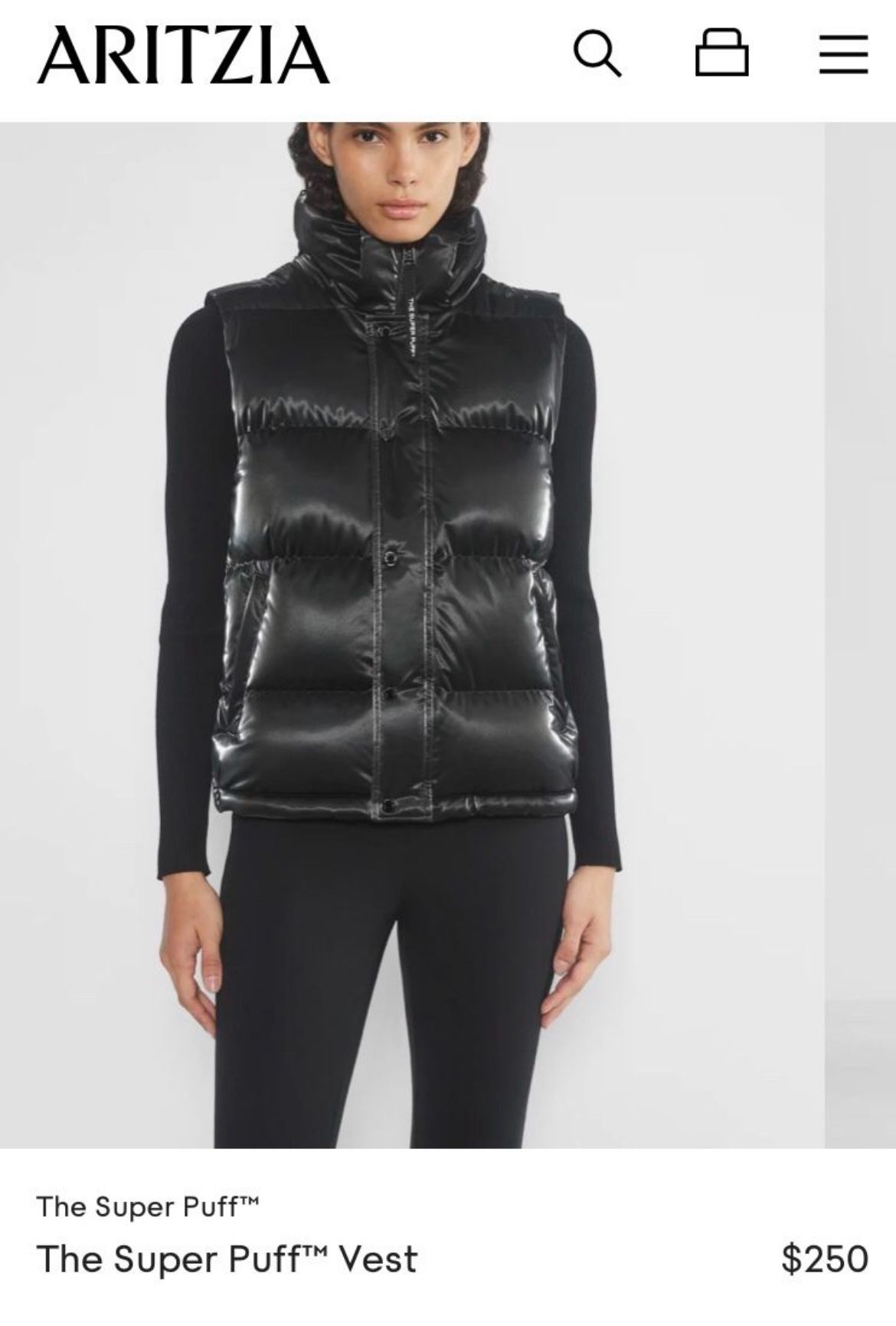 Aritzia The Super Puff Vest -  *NWT* 