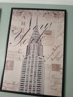 Chrysler building in New York City , framed  picture