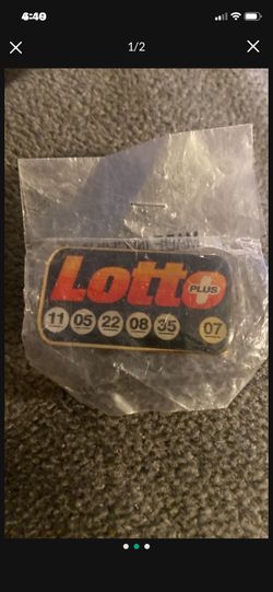 Vintage 80's Washington Lotto Pin Wrapped In Plastic