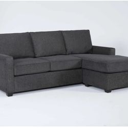 Mathers Slate 91" Sofa with Reversible Chaise