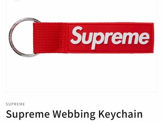 Supreme Webbing Keychain Red