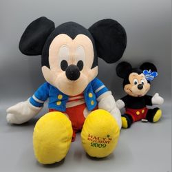 Macys Disney Mickey Mouse Plush Sailor Holiday Edition 20” Stuffed 2009 & Disney mickey mouse