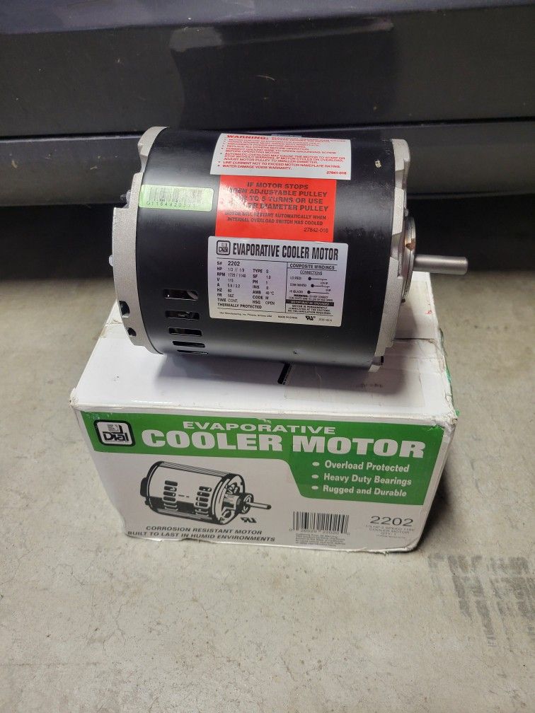 2 Speed Evaporative Cooler Motor 1/3 HP